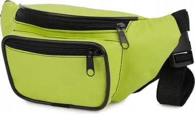 Image de Sac banane unie en tissu imperméable, vert