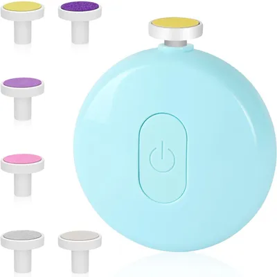 Image de Lime électrique pour bébé Vicloon - Ensemble de soins pour les ongles de bébé 6 en 1 - Coupe-ongles - Lime électrique pour bébé sûre