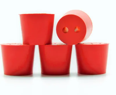 Produktbild von Gummistopfen 35/29mm + 2 Löcher x 5 Stk, Konischer Gummistopfen | Gummi Korken