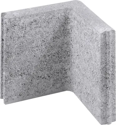 Produktbild von Kann Randstein Ecke mit Nut- und Feder 25 x 25 x 5 cm grau