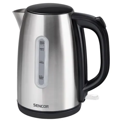 Zdjęcie produktu dla Sencor SWK 1720BK, 1,7 l, 2200 W, Czarny, Stal nierdzewna, Stal nierdzewna, Wskaźnik poziomu wody, Zabezpieczenie przed przegrzaniem