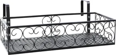 Produktbild von Eisen Balkon hängende Blume Rack Topf Stand Pflanze Lagerung Geländer Regal Dekoration
