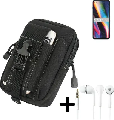 Produktbild von K-S-Trade Gürteltache + Kopfhörer kompatibel mit Motorola Moto G 5G Plus Gürtel Tasche Holster Schutz Hülle Handy Hülle  schwarz inkl.
