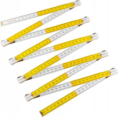 Obrázok produktu pre Drevený skladací meter 2 m žlto-biely Polax