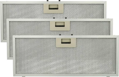 Produktbild von vhbw 3x Filter Metallfettfilter kompatibel mit Bauknecht DLHI 5360 857453401050, 5360 857453401051 Dunstabzugshaube - 45,9 x 17,7 x 0,85 cm, Metall