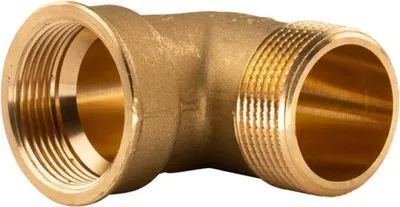 Produktbild von Messing Gewinde-Fitting 90° Winkel 1 1/4'IG - 1 1/4'AG (DN 32) - schwere Ausführung