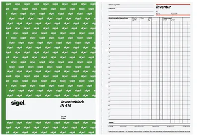 Immagine prodotto di SIGEL IN415 Libro degli inventari - A4, 50 fogli, MP, 50 fogli