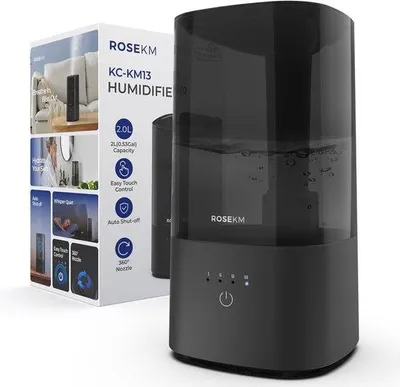 Obrázek produktu pro Zvlhčovač vzduchu do dětského pokoje, tichý, ultrazvukový, s tryskou 360°, černý