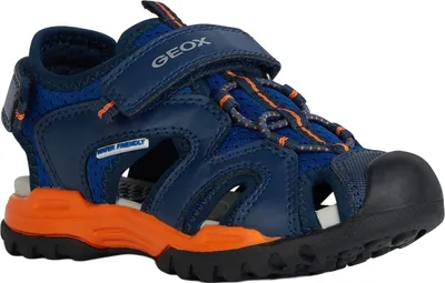 Obrázok produktu pre Geox - Chlapčenské sandále "Borealis" FS11678 (18 EU) (Kráľovská modrá/oranžová)