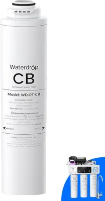 Produktbild von Waterdrop RT-CB Ersatzfilter fš¹r Waterdrop T3-C & T4-A Tanklosen Umkehrosmosesysteme, 1 CB Filter, 12 Monate Lebensdauer