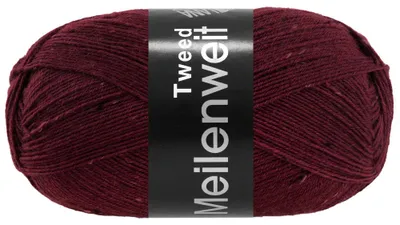 Produktbild von Lana Grossa - Meilenweit 100g Tweed 0179 burgund