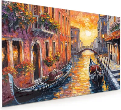Produktbild von Küchenrückwand Spritzschutz Glas mit Motiv Romantische Stadtansicht 40 x 40 cm