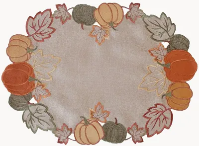 Immagine prodotto di Tovaglia DORA Zucche e foglie autunno poliestere 35 x 50 cm