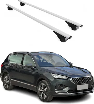 Produktbild von Dachträger Gepäckträger für Seat Tarraco 2019-2025 Grundträger Metall Silber 2x