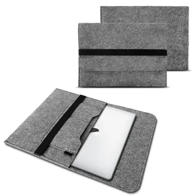 Produktbild von Laptop Tasche Sleeve Hülle Schutztasche Filz Cover für Tablets und NotebooksFarben:Grau;Größe:12.5 - 13.3 -14 Zoll