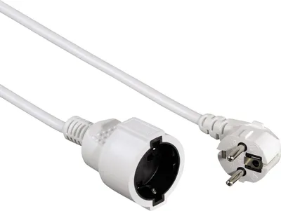 Produktbild von Hama 00047865, 3 m, Typ F, Weiß, 1 AC-Ausgänge, Weiß, 175 mm