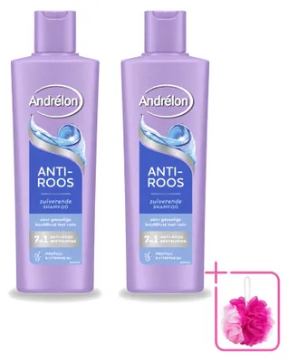Imagen del producto de 2 champús Andrélon Anti-caspa - 250 ml - Pack ahorro - 2 unidades