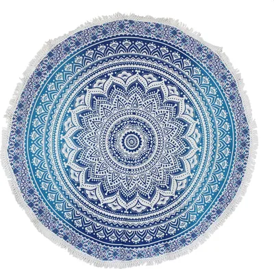 Produktbild von Meditationsdecke - Tagesdecke - runde Tischdecke - Mandala - Muster 03 - 133cm