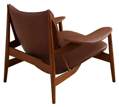 Immagine prodotto di Poltrona di design in pelle marrone, stile moderno: eleganti sedute per il soggiorno