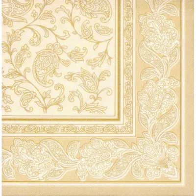 A close-up view of a decorative pattern on a napkin.