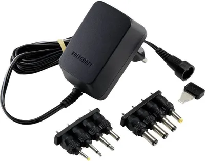 Produktbild von VOLTCRAFT VC-11258680 Steckernetzteil, einstellbar 3 V/DC, 4.5 V/DC, 5 V/DC, 6 V/DC, 7.5 V/DC, 9 V/DC, 12 V/DC 0.6 A 7.