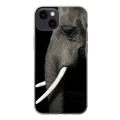 Produktbild von MuchoWow® Handyhülle Schutzhülle Hülle für iPhone 13 Elefant - Tier - Stoßzahn Silikon Softcase Handy Hülle - Karteninhaber