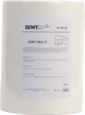 Produktbild von SemyTop Semy Multi Putztuchrolle - 29 cm - 300 Blatt - weiß - 1 Rolle Putztücher