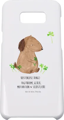 Produktbild von Mr. & Mrs. Panda Samsung Galaxy S8 plus Handyhülle  Hund Kleeblatt - Weiß - Geschenk, Hülle, Motivation, Cover, Liebe, Sprüche, Handy, Gratis, Case