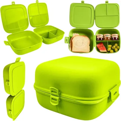 Produktbild von Vilde Frühstücksbehälter Lunchbox Brotdose Frühstücksdose geteilt 2x 700 ml