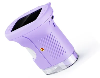 Image de INF Microscope numérique portable de poche, écran IPS 2,4 pouces, caméra 1080p, grossissement 50-1000x, USB-C, compatible avec les cartes TF, violet