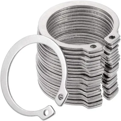 Productafbeelding van Externe Borgringen - C-Clips Sluitringen - Onderdelen Fixeren - Roestbestendig 304 Staal - 40mm (20 stuks) - Zilver