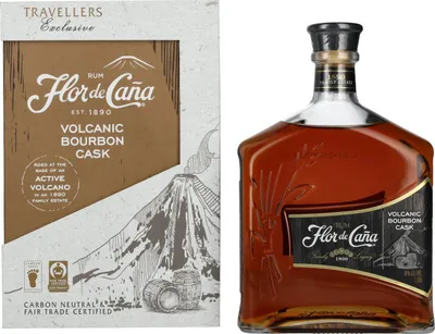 Produktbild von Flor de Caña Volcanic Bourbon Cask 40% Vol. 1l in Geschenkbox