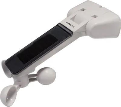 Produktbild von Jarolift Funk Sonnen- und Windwächter TDSW-01, Solarbetrieben / weiß für automatische Rollladensteuerung, 433 MHz, Rolling Code, IP44, kompatibel mit Uni‑Funkmotoren & TDRRUP‑M