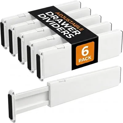 Image de Solidchoice - Ensemble de 6 séparateurs de tiroirs extensibles