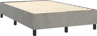 Produktbild von The Living Store Boxspringbett Hellgrau 120x200 cm Samt