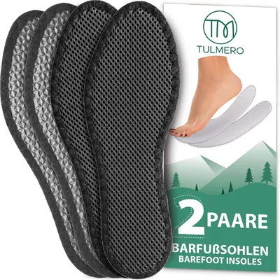 Imagen del producto de Plantillas con carbón activado, talla 39, para combatir la sudoración y mantener los pies frescos