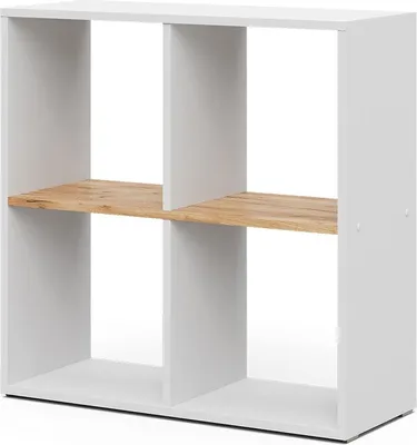 Produktbild von Raumteiler Vicco Tetra Weiß/Goldkraft Eiche 72 x 72.6 cm, Model 56308