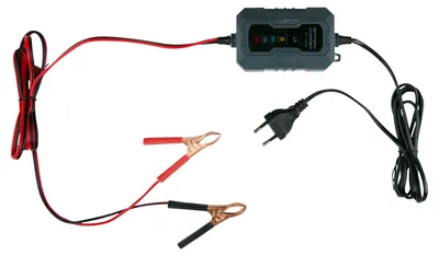 Obrázok produktu pre Dunlop nabíjačka batérií 6/12V - Nabíjačka do auta 1A s LED displejom - Inteligentná nabíjačka na motorku - Chránená proti skratu