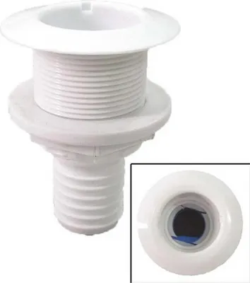 Produktbild von Borddurchlass / Decksdurchlass für 1" Schlauch Ø 25 mm, L 81 mm, weiß
