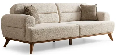 Obrázek produktu pro Třísedák, moderní styl, béžová barva, pohodlí, elegantní, kvalitní potahová látka