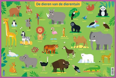Image de Sous-verre éducatif Préscolaire - Animaux du zoo
