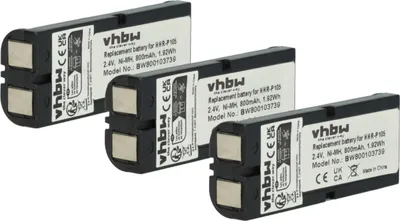 Produktbild von vhbw 3x Akku kompatibel mit Philips SJB4191, SJB4191/17 schnurlos Festnetz Telefon (800 mAh, 2,4 V, NiMH)