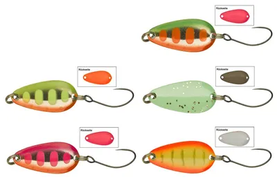 Produktbild von Illex Tearo - Spoon Blinker, Gewicht:2.4g, Illex Farben:Green Orange Yamame/Fluo Pink