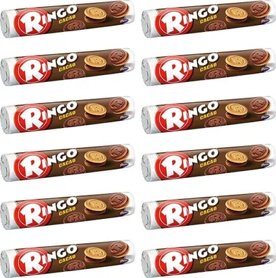 Produktbild von 12x Pavesi Ringo Kekse kekse mit Kakao165 g cookies italien biscuits snack Cocoa