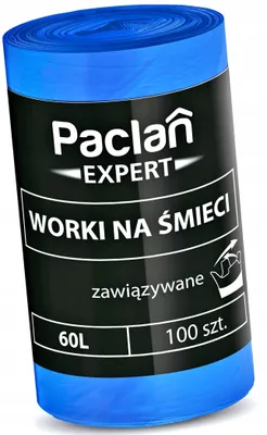 Obrázok produktu pre Paclan Expert 60 litrové vrecia na odpadky, 100 kusov, so zaviazaním