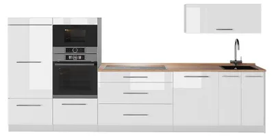 Imagen del producto de Mueble de cocina Vicco Fame-Line Blanco alto brillo/Blanco 340 cm, ET Roble, Model 64543