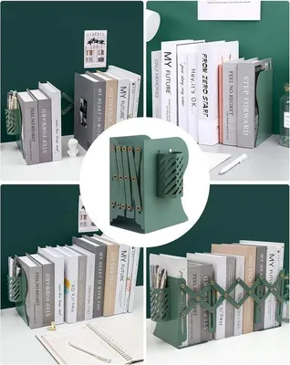 Produktbild von Famanu Bücherstütze Set – für Bücherregal – Halter für Regalböden