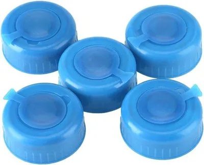 Image de Kit de rechange pour bouchons de bouteilles d'eau - Bouchons à vis bleus pour bouteilles d'eau d'un gallon