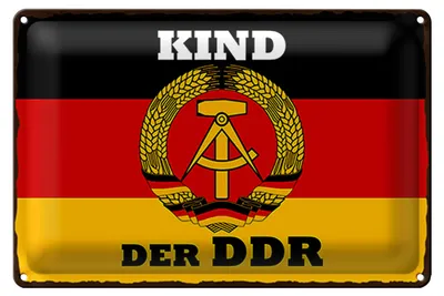 Produktbild von Blechschild Spruch 30x20cm Kind der DDR Deuitschland