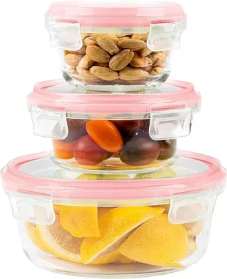 Produktbild von Gläserne Lebensmittelbehälter - Set aus Gläsern für Lebensmittel Lagerung